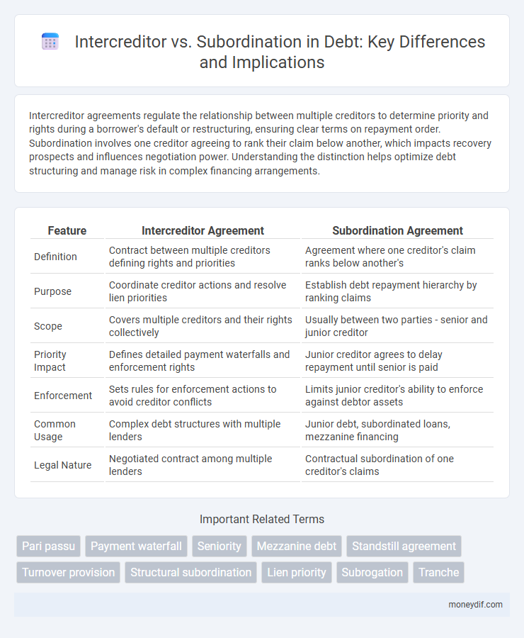Intercreditor vs. Subordination in Debt: Key Differences and Implications