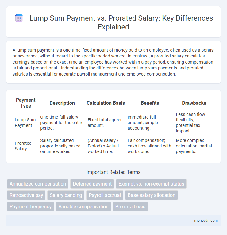Lump Sum Payment vs. Prorated Salary: Key Differences Explained