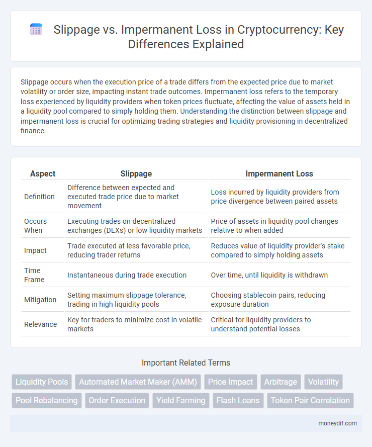 Slippage vs. Impermanent Loss in Cryptocurrency: Key Differences Explained