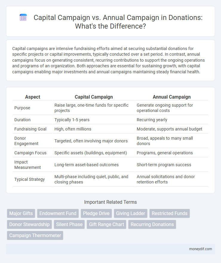 Capital Campaign vs. Annual Campaign in Donations: What's the Difference?
