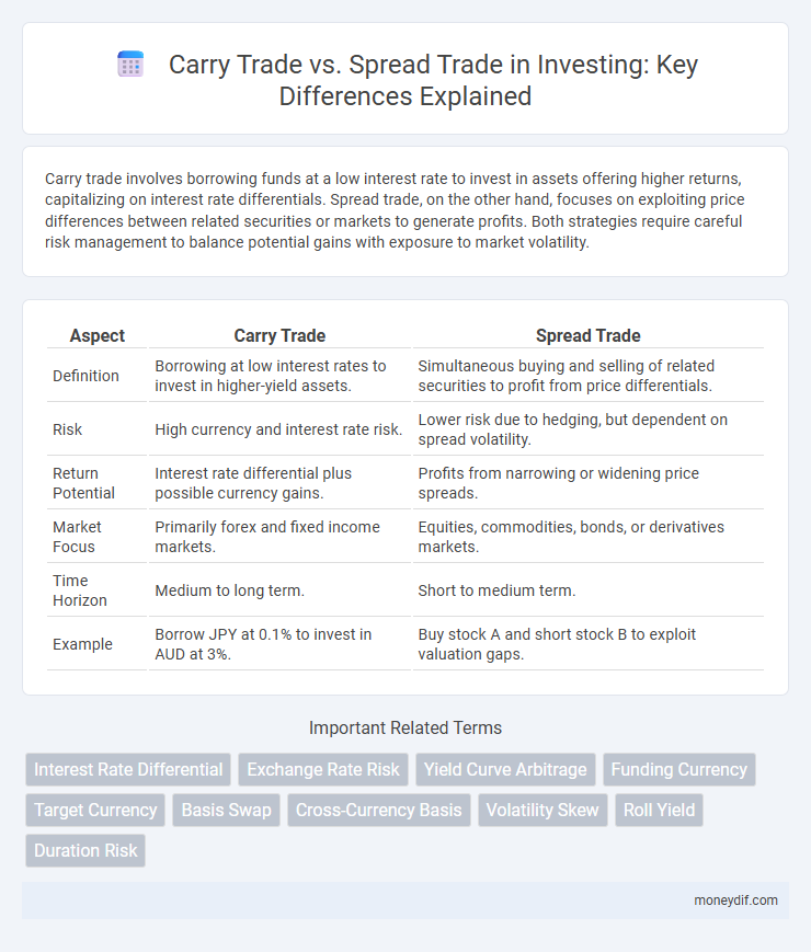 Carry Trade vs. Spread Trade in Investing: Key Differences Explained