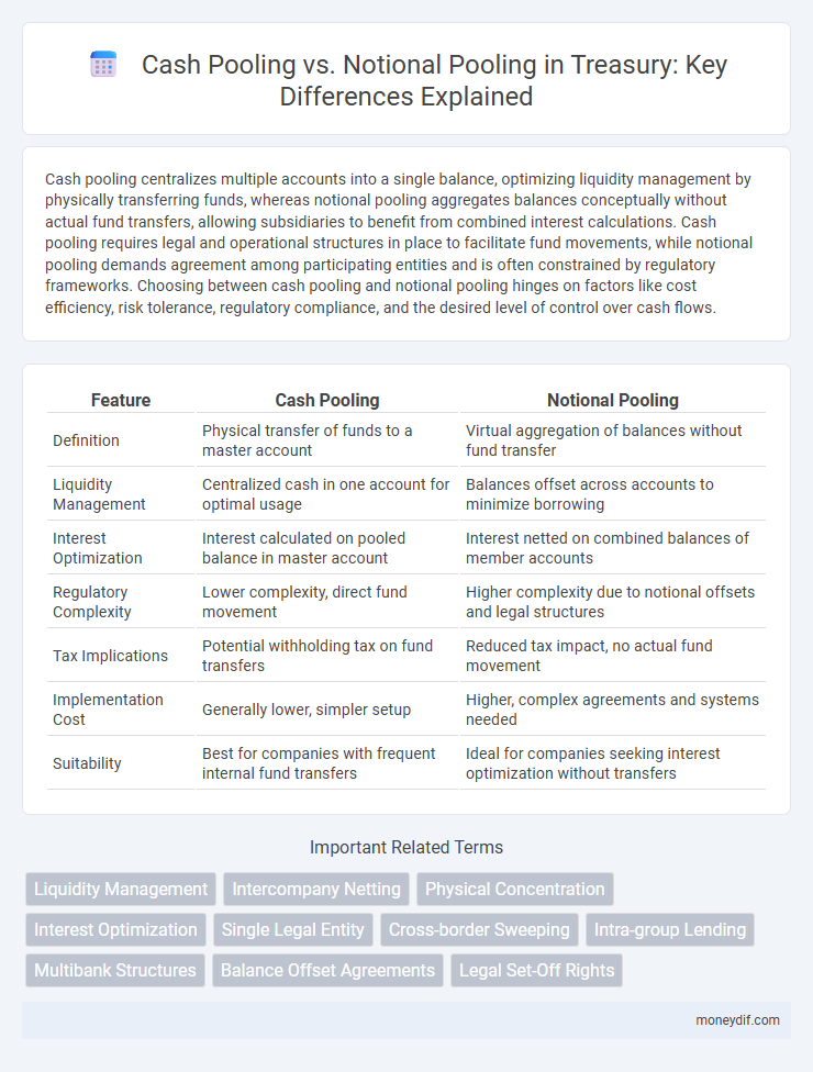 Cash Pooling vs. Notional Pooling in Treasury: Key Differences Explained