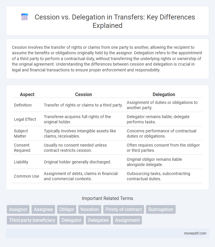 Cession vs. Delegation in Transfers: Key Differences Explained