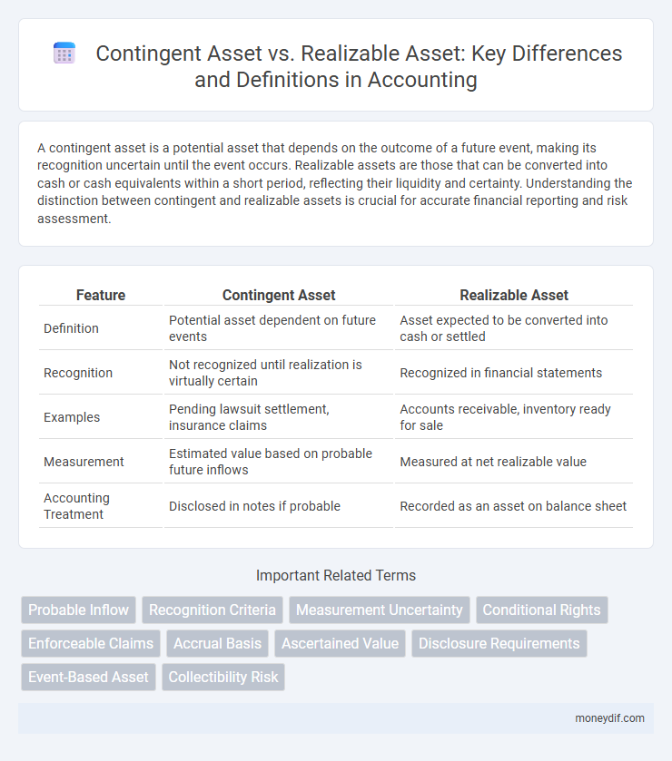 Contingent Asset vs. Realizable Asset: Key Differences and Definitions in Accounting
