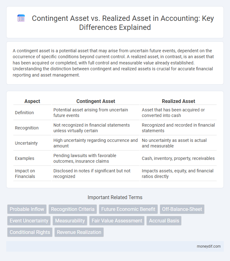 Contingent Asset vs. Realized Asset in Accounting: Key Differences Explained