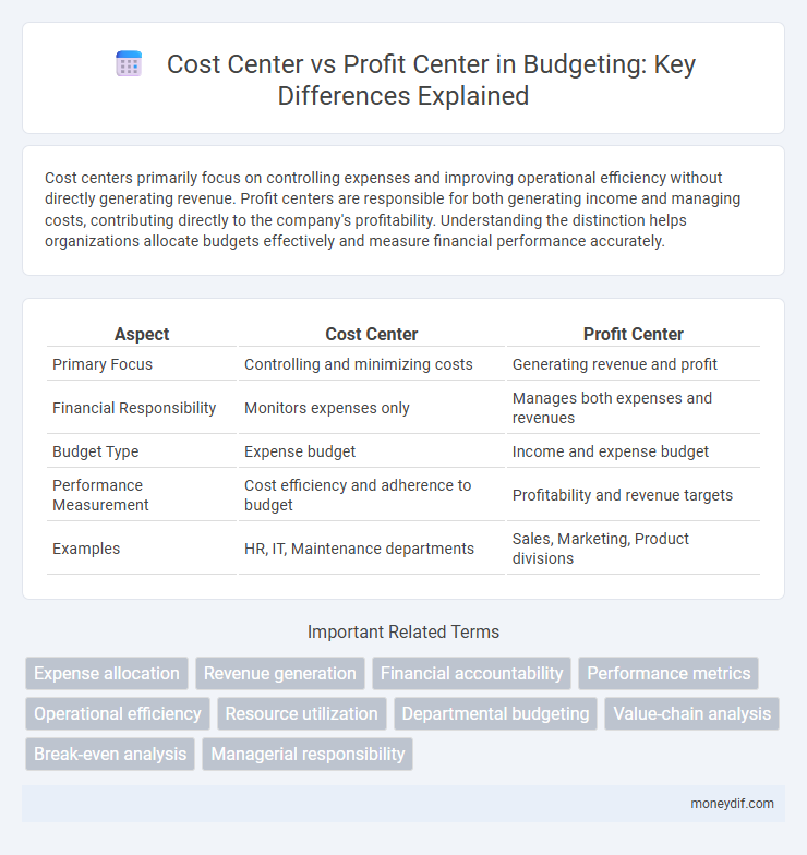 Cost Center vs Profit Center in Budgeting: Key Differences Explained