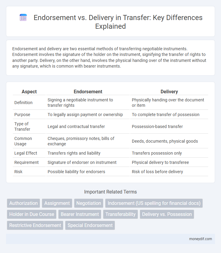 Endorsement vs. Delivery in Transfer: Key Differences Explained