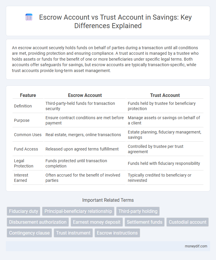Escrow Account vs Trust Account in Savings: Key Differences Explained