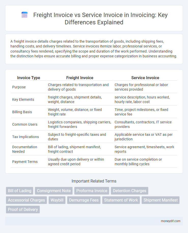 Freight Invoice vs Service Invoice in Invoicing: Key Differences Explained