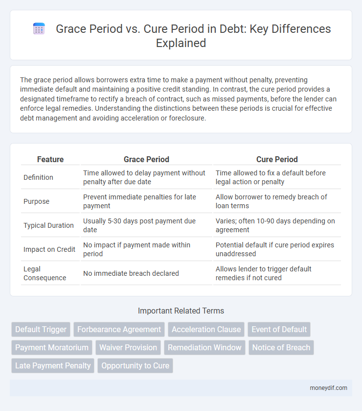 Grace Period vs. Cure Period in Debt: Key Differences Explained