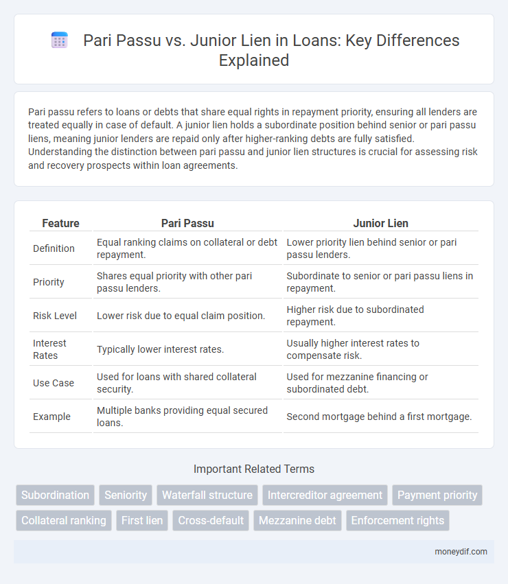 Pari Passu vs. Junior Lien in Loans: Key Differences Explained