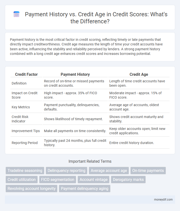 Payment History vs. Credit Age in Credit Scores: What's the Difference?