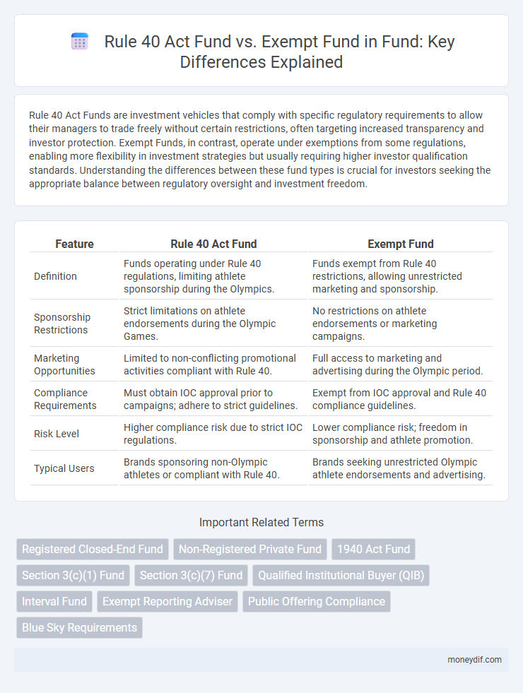 Rule 40 Act Fund vs. Exempt Fund in Fund: Key Differences Explained