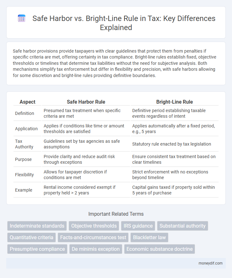 Safe Harbor vs. Bright-Line Rule in Tax: Key Differences Explained