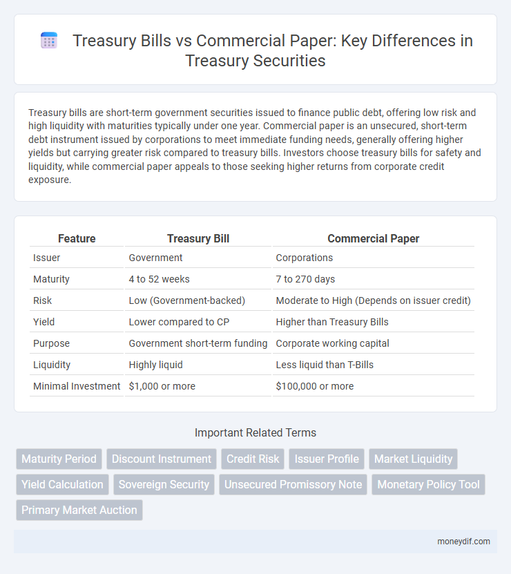 Treasury Bills vs Commercial Paper: Key Differences in Treasury Securities