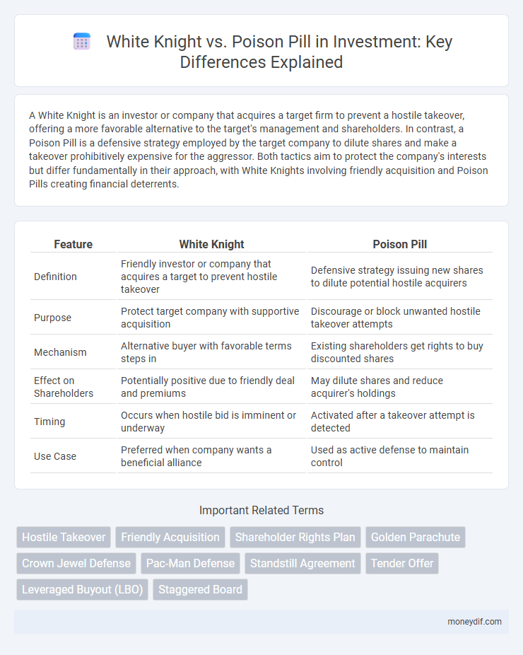 White Knight vs. Poison Pill in Investment: Key Differences Explained
